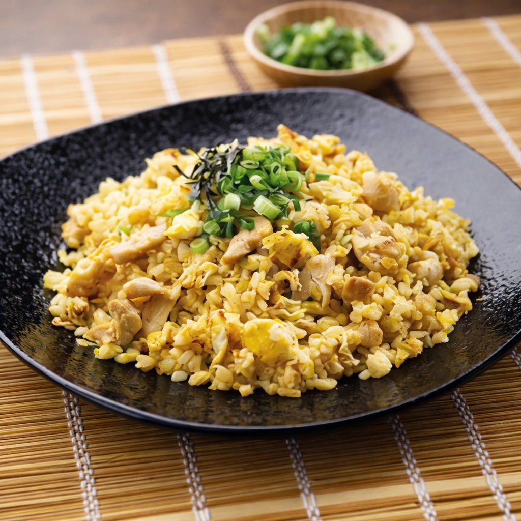 Fried Garlic Rice with Chicken